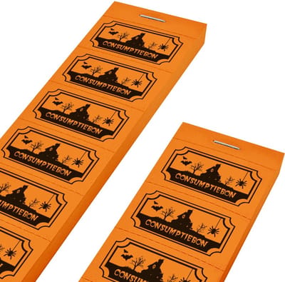 CombiCraft Consumptiebonnen met Halloween thema 10 per strip oranje - per 1000 bonnen