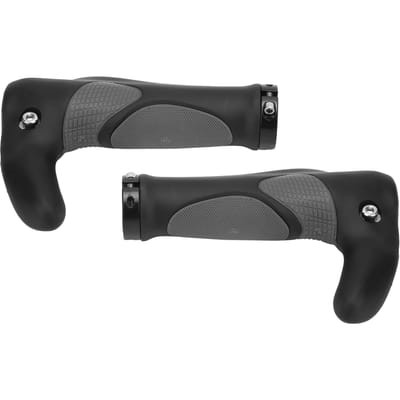 1 Paire Couvre-Guidon Vélo de Montagne Poignée Antidérapante Corne en Caoutchouc Poignées de Vélo gray