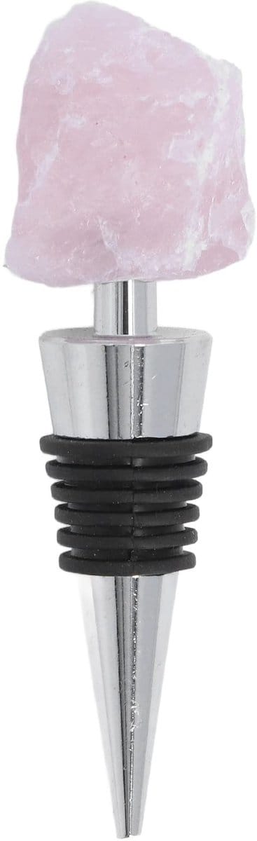 Store_7 - Wijnfles Stop - Champagne Stoppers - Handgemaakt - Roze - Kwarts Steen - Perfect voor Feestjes - Uniek Cadeau