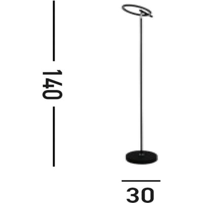 Searchlight Space LED vloerlamp, zwart, metaal