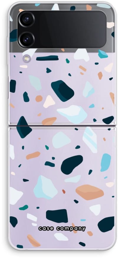 Case Company® - Hoesje geschikt voor Samsung Galaxy Z Flip4 hoesje - Terrazzo N°13 - Soft Cover Telefoonhoesje - Bescherming aan alle Kanten en Schermrand