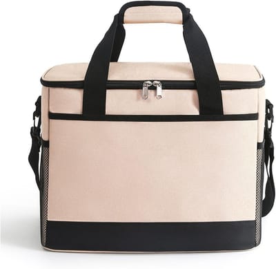 Vouwbare koelbox 18L met dubbele compartimenten, waterdicht en met schouderband voor picknick, kamperen en reizen