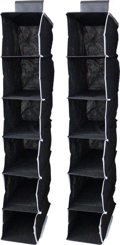 Nordix Organizer - met 6 Vakken - Set van 2 - Hangend - Opberger - Kleding - Schoenen