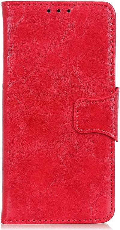 Shop4 - Samsung Galaxy A22 5G Hoesje - Wallet Case met Pasjeshouder Cabello Rood