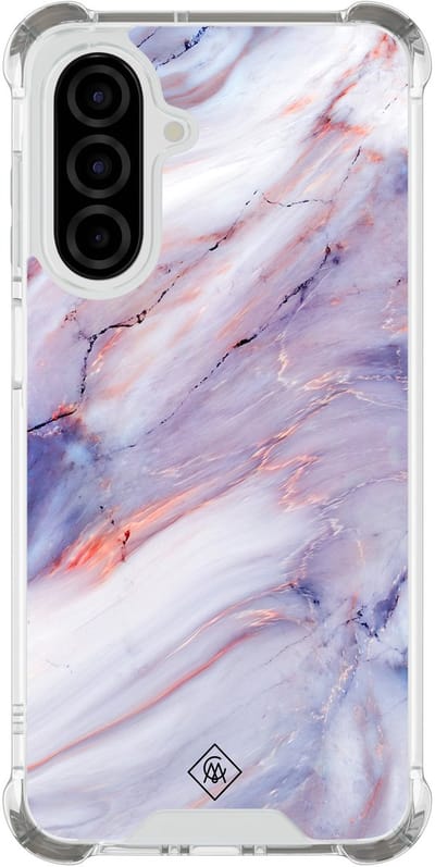 Casimoda® hoesje - Geschikt voor Samsung Galaxy A26 - Marmer Paars - Shockproof case - Extra sterk - TPU/polycarbonaat - Paars, Transparant