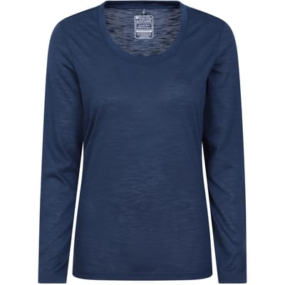 Mountain Warehouse Dames/Dames Agra Slub Top met lange mouwen (Marine)