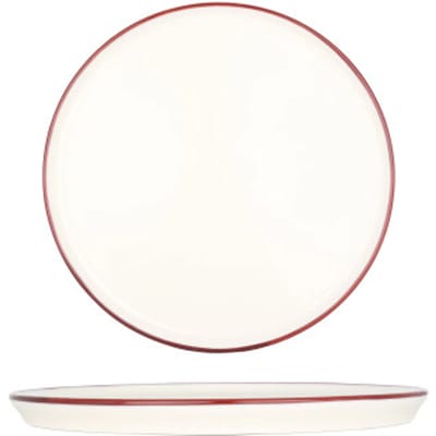 Bonna Dessertbord - Linea Burgundy - Porselein - 22 cm - set van 6