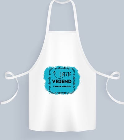 Akyol - liefste vriend van de wereld Keukenschort - Vriend/vriendin - de liefste vriend - valentijnsdag - verjaardag - cadeautje voor vriendje - kado - geschenk - 82 bij 71 cm
