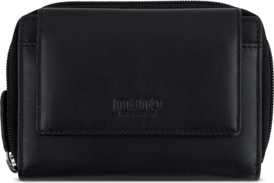 mano Leren Portemonnee Don Andrea RFID Lady Zip Wallet Black Zwart