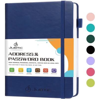 Alfabetisch Adresboek met Tabs voor Contacten en Inloggegevens