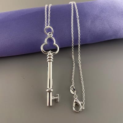 Modieuze Eenvoudige Sterling Ketting Leuke Sleutelhanger Ketting Voor Vrouwen Sieraden Cadeau 46CM gray