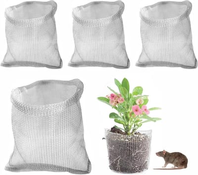 4 Stuks Gopher Proof Draadmand voor Planten - Roestvrij Staal Wortelbeschermer