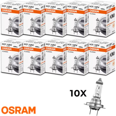 Osram Classic Halogeenlamp H7 - 12V - 50W - 3200K - Set 10 stuks