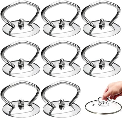 Dailygoody - Potdeksel Handvatten - Pan Handgreep - Duurzaam en Sterk - 4 x 5.3 cm - Vervangbare Handvatten - Geschikt voor Casseroles en Soepen -...