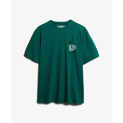 Superdry T-shirt Merchant Graphic Tee M1012288a Pine Green Mannen Maat - XL