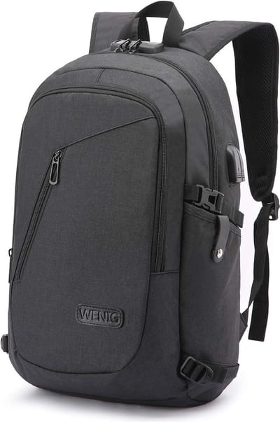 SnelShoppen - Laptop Rugzak met USB-poort, Anti-diefstal, Waterbestendig, Slank en Duurzaam, Geschikt voor 15,6 inch Laptop, Ideaal voor Zakenreizen,