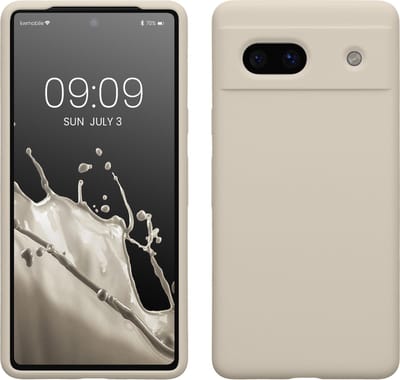 kwmobile telefoonhoesje geschikt voor Google Pixel 7a - Hoesje met siliconen coating - Smartphone case in crème