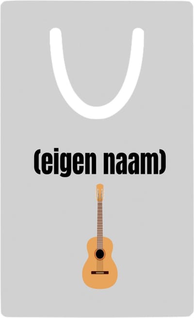 Hacebo® - gitaar met eigen naam metalen boekenlegger - Gitaar - gitaar liefhebbers - muziekliefhebber - leuk cadeau voor iemand die houd van gitaren - cadeau - kado Bladwijzer boekenleggers - 7.6 cm x 5cm