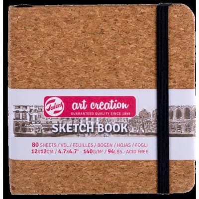Carnet - Croquis - Dessin - Notes - 12x12cm - 80pages - Couverture en liège