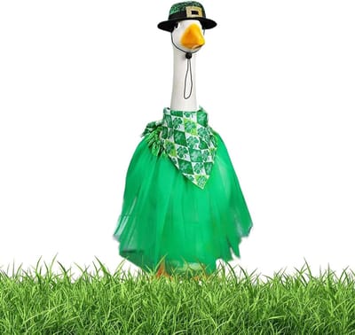 Tuin Decoratie Outfit - Seizoensdecoratie Set - Buiten Decoreren - Weerbestendig Materiaal - 16 x 10 x 5 cm - Groen