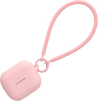 kwmobile oordopjes case geschikt voor Samsung Galaxy Buds 3 / Galaxy Buds 3 Pro hoesje - Oortjes cover met handstrap - In-ear koptelefoon hoes - Silicone in oudroze