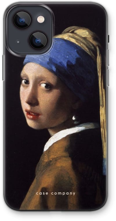 Case Company® - Hoesje geschikt voor iPhone 13 mini hoesje - The Pearl Earring - Soft Cover Telefoonhoesje - Bescherming aan alle Kanten en Schermrand