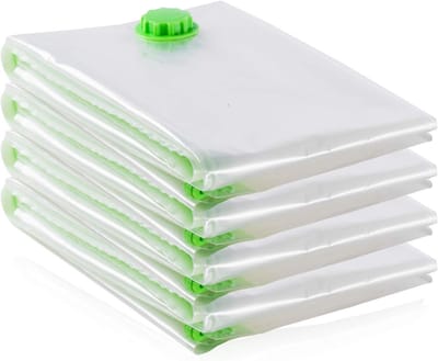 Thijox - Extra grote vacuümzakken 130x100 cm, 4 stuks, XL, voor kleding, dekbedden, beddengoed, opbergtassen, ruimtebesparend, herbruikbaar, waterdich