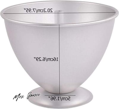 Mrs. Jones Aluminium Pop Cakevorm Prinses - Dessertvorm Shaper - Gebak Voedselvorm Bakgereedschap - Zilver .
