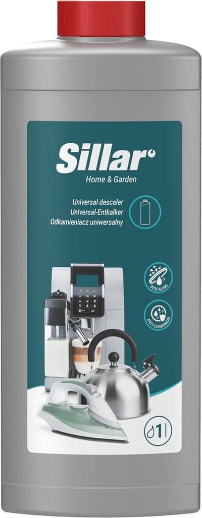 Sillar Universele ontkalker voor alle koffiemachines, waterkokers en andere huishoudelijke apparaten, Kalkverwijderaar voor kalkreiniging 1