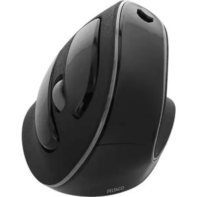 DELTACO OFFICE DELO-0320 Draadloze ergonomische muis - Rechtshandig - Zwart