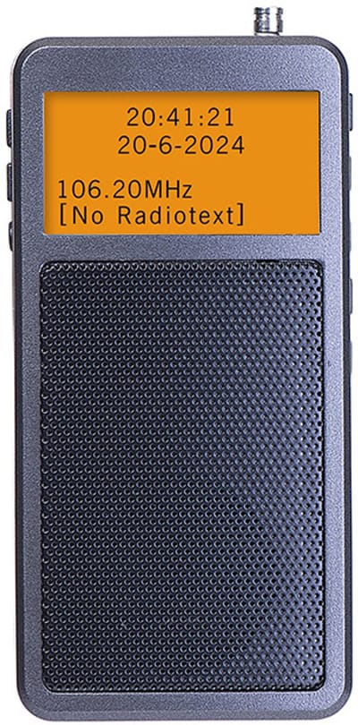 Draagbare FM-radio, Pocket Mini Radio met BT 5.3-aansluiting, FM-naar-BT-signaaluitgang, MP3-muziekspeler Luidspreker op batterijen, Type-C-opladen, Wekker, Grijs