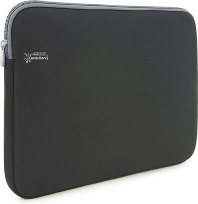 Antibacteriële 15,6" Laptophoes - Zwart - Neopreen Bescherming tegen Bacteriën