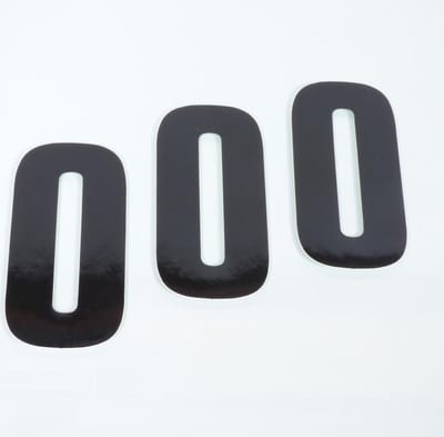 set van 3 stickers blackbird race nummer 0 160x75 voor motorfiets nieuw