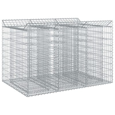 vidaXL - Gabion - verhoogd - bed - 2 - st - 150 - x - 100 - x - 100 - cm - zilver