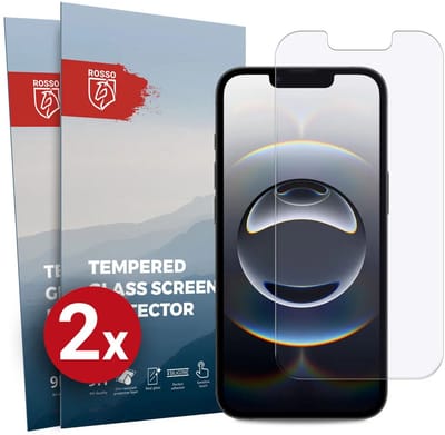 Rosso Screen Protector Geschikt voor Apple iPhone 17e / 16e 9H Tempered Glass | Duo Pack | Glasplaatje | Beschermlaag | Beschermglas | 9H Hardheid