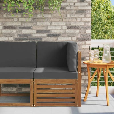 vidaXL - Buitenhoekbank - Massief - Acacia - Hout - Naturel