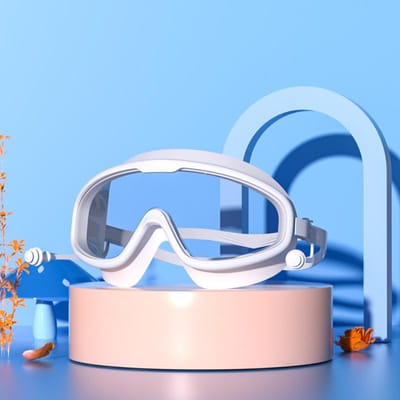 Lunettes de Natation pour Enfants Filles Garçons Monture Large Étanche Anti-buée HD Transparent Étudiant Bébé Lunettes de Natation