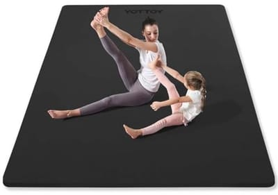 Extra brede antislip yogamat voor pilates en fitness (75 x 52 inch)