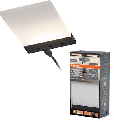 OSRAM Onderkast Acrylux PANEEL Kort Basisunit licht, 3. 5W, 165lm, CCT 2700K/4000K, Aluminium/PMMA, IR-sensor,