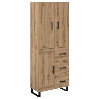 vidaXL - Highboard - 2 - st - Artisan - Eiken - 69,5 - x - 34 - x - 180 - cm
