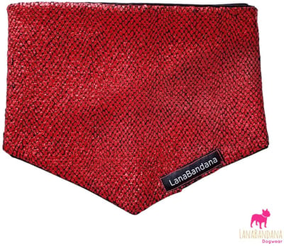 LanaBandana Dogwear | Knoopbandana | Hondenbandana | Glossy Red | Maat S