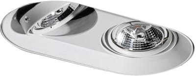 QAZQA dept - Moderne Inbouwspot - 2 lichts - L 31.5 cm - Wit - Woonkamer | Slaapkamer | Keuken