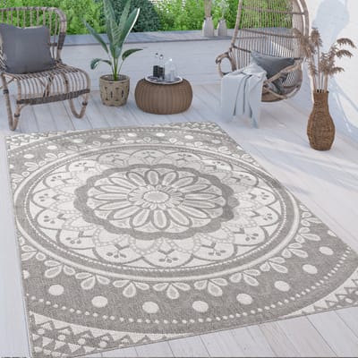 Paco Home Buiten Vloerkleed Tapijt Voor Binnen En Buiten Balkon Terras Oosters Marokkaans 80x150 cm