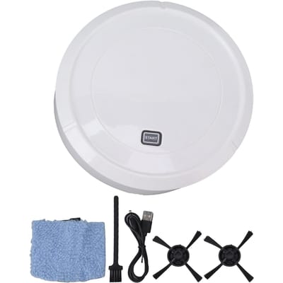 Robotstofzuiger Stofzuigen Veegmachine Dweilen 3 in 1 USB Opladen Reiniger voor Thuis white