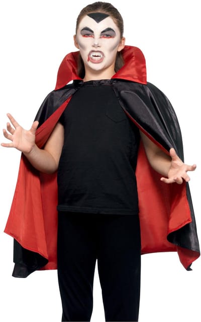 Omkeerbare vampier/Dracula verkleed cape voor kinderen - one size - Halloween verkleed accessoires/kostuums