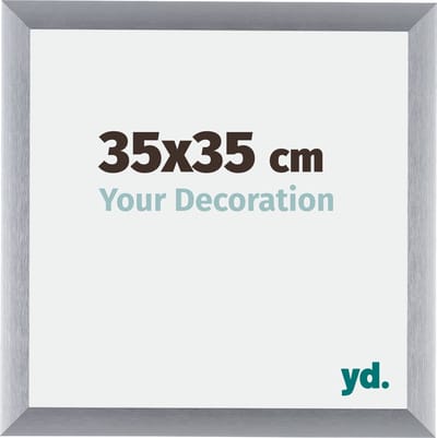 Your Decoration - Fotolijst 35x35 cm - Aluminium - Zilver Geborsteld - Tucson