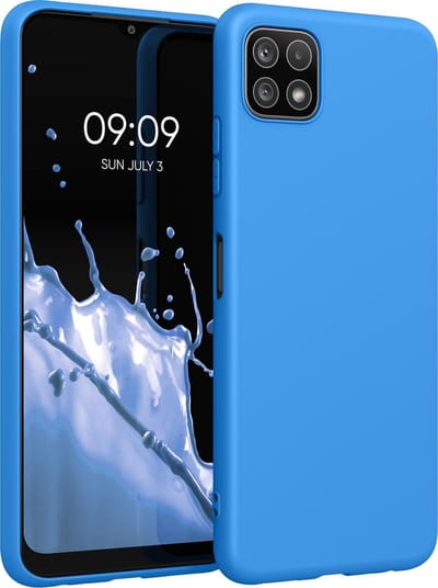 kwmobile telefoonhoesje geschikt voor Samsung Galaxy A22 5G - Hoesje voor smartphone - Back cover in stralend blauw