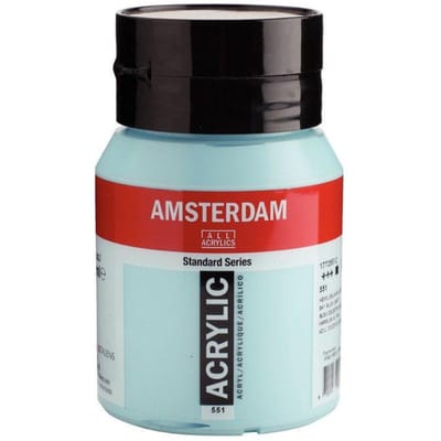Peinture acrylique - Amsterdam - 500ml - Bleu ciel clair - Haute résistance à la lumière - Durable bleu