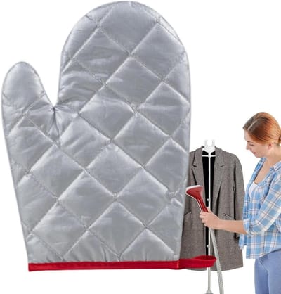 Stoomhandschoen Kleding - Strijkhandbeschermer - Kleding Stomen - Hittebestendige Isolatie - 23 x 13 cm - Zilver