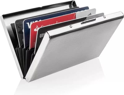 LOUZIR Roestvrij staal Pasjeshouder - Creditcardhouder - Rvs Metal Case Box - Portemonnee - RFID bescherming - Zilver